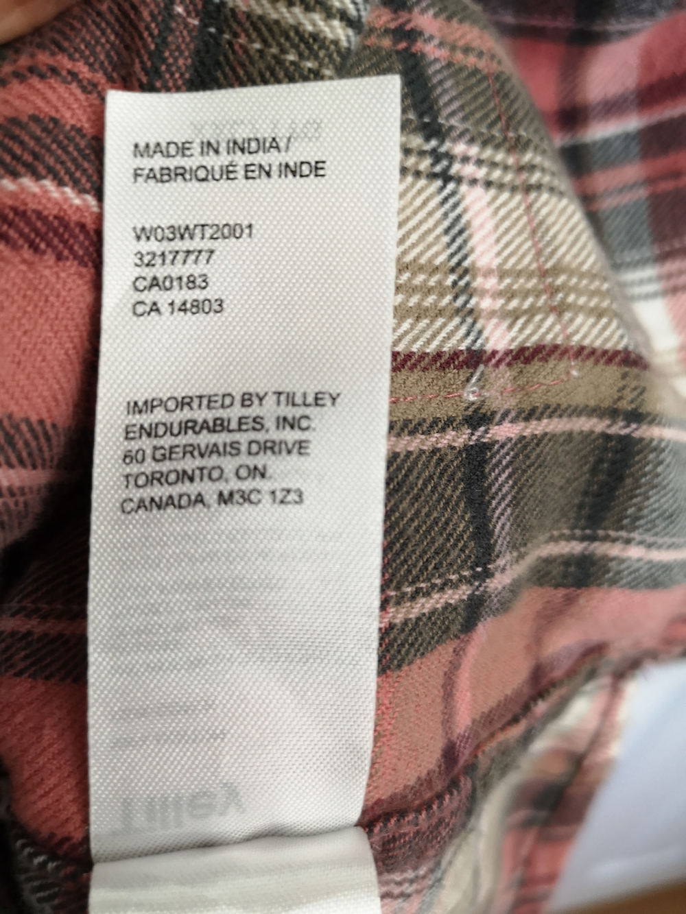 Tilley Pink and Gray Plaid Button-Up Shirt Size XXL - Picture 5 of 11